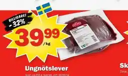 Pekås Ungnötslever erbjuda