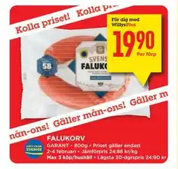 Willys FALUKORV, Medlemspris erbjuda