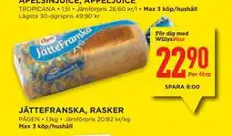 Willys JÄTTEFRANSKA, RASKER, Medlemspris erbjuda