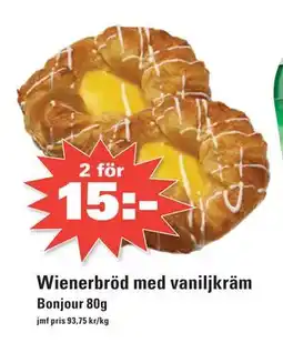 Nära dej Wienerbröd med vaniljkräm erbjuda
