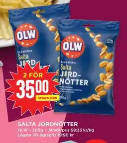 Willys SALTA JORDNÖTTER erbjuda
