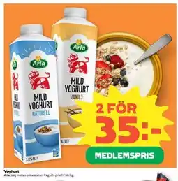 Coop Daglivs Yoghurt, Medlemspris erbjuda