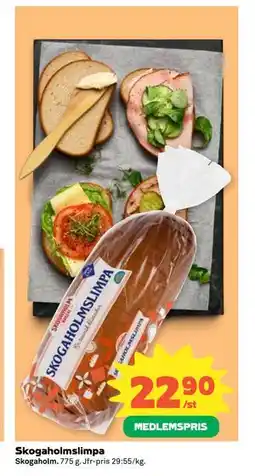 Coop Daglivs Skogaholmslimpa, Medlemspris erbjuda