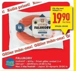 Willys Hemma FALUKORV, Medlemspris erbjuda