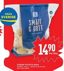 Willys SVENSK POTATIS 900G erbjuda