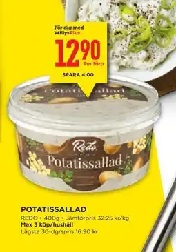 Willys Hemma POTATISSALLAD, Medlemspris erbjuda