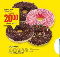 Willys Hemma DONUTS, Medlemspris erbjuda