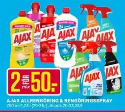 ÖoB AJAX ALLRENGÖRING & RENGÖRINGSSPRAY erbjuda