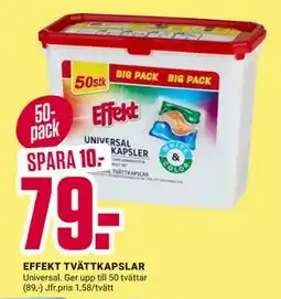 ÖoB EFFEKT TVÄTTKAPSLAR erbjuda