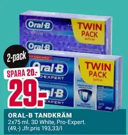 ÖoB ORAL-B TANDKRÄM erbjuda