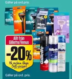 ÖoB Allt från Gillette/Venus erbjuda