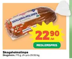 Coop Daglivs Skogaholmslimpa, Medlemspris erbjuda