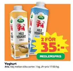 Coop Daglivs Yoghurt, Medlemspris erbjuda