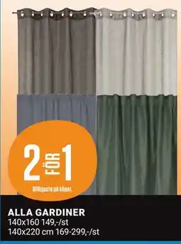 ÖoB ALLA GARDINER erbjuda