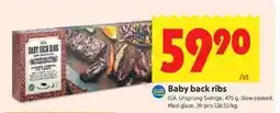 ICA Kvantum Baby back ribs erbjuda