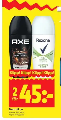 ICA Kvantum Deo roll on erbjuda