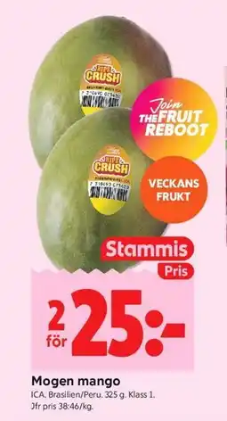 ICA Kvantum Mogen mango, Medlemspris erbjuda