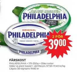 Willys Philadelphia färskost erbjuda