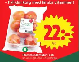 ICA Supermarket PlommonTomater i Ask erbjuda