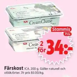 ICA Supermarket Färskost ICA erbjuda