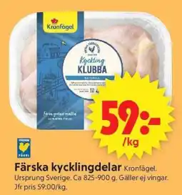 ICA Supermarket Färska kycklingdelar erbjuda