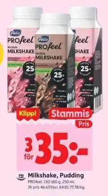 ICA Supermarket Milkshake, Pudding erbjuda