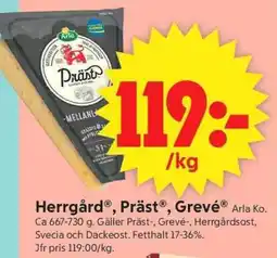 ICA Supermarket HERRGÅRD PRÄST GREVÉ erbjuda