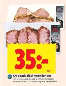 ICA Supermarket Kryddade fläskmedaljonger erbjuda