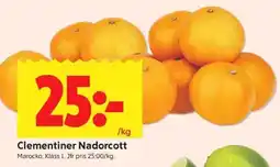 ICA Supermarket Clementiner Nadorcott erbjuda
