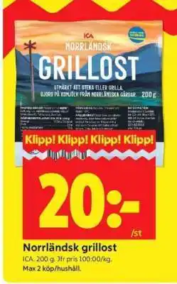 ICA Supermarket NORRLÄNDSK GRILLOST erbjuda