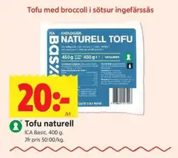 ICA Supermarket TOFU NATURELL erbjuda