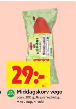 ICA Supermarket Middagskorv vego erbjuda