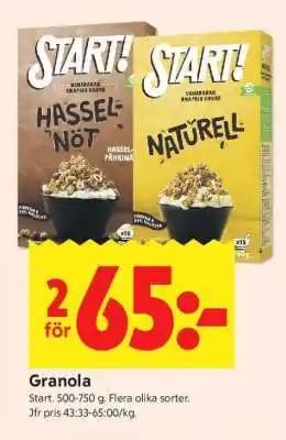 ICA Supermarket GRANOLA erbjuda