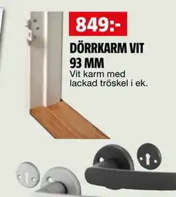 Bauhaus DÖRRKARM VIT 93 MM erbjuda