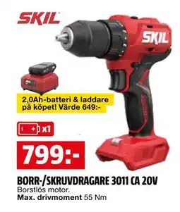 Bauhaus BORR-/SKRUVDRAGARE 3011 CA 20V erbjuda