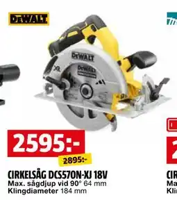 Bauhaus CIRKELSÅG DCS570N-XJ 18V erbjuda