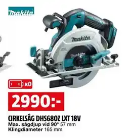 Bauhaus CIRKELSÅG DHS680Z LXT 18V erbjuda
