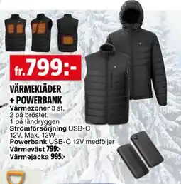 Bauhaus VÄRMEKLÄDER + POWERBANK erbjuda