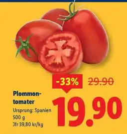 Lidl Plommon- tomater erbjuda