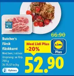 Lidl Butcher's Färsk fläskkarré erbjuda
