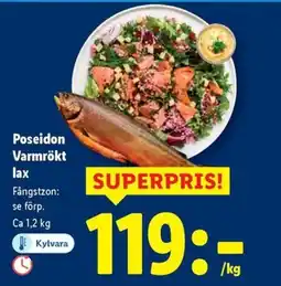 Lidl Poseidon Varmrökt lax erbjuda