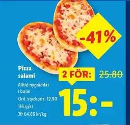 Lidl Pizza salami erbjuda