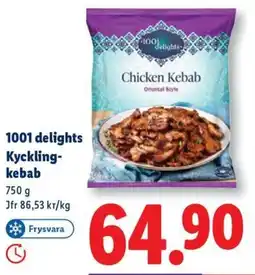 Lidl 1001 delights Kyckling- kebab erbjuda