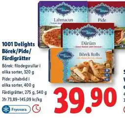 Lidl 1001 Delights Börek/Pide/ Färdigrätter erbjuda