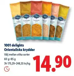 Lidl 1001 delights Orientaliska kryddor erbjuda