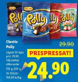 Lidl Cloetta Polly erbjuda