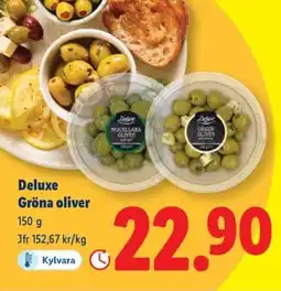 Lidl Deluxe Gröna oliver erbjuda