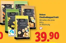 Lidl Deluxe Chokladdoppad frukt erbjuda
