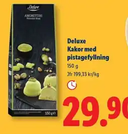 Lidl Deluxe Kakor med pistagefyllning erbjuda