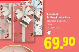 Lidl J.D. Gross Praliner i presentask erbjuda